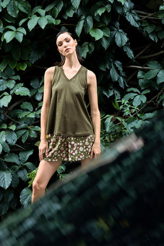 Pijama Short estampado de leopardo
