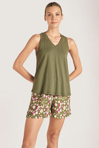 Pijama Short estampado de leopardo