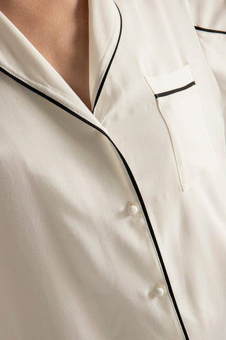 Pijama camisola, vivos en contraste, Color Crudo