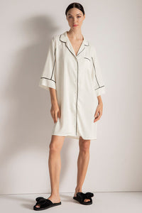 Pijama camisola, vivos en contraste, Color Crudo