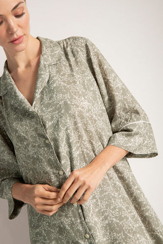 Pijama camisola, manga abajo del codo, Color Estampado