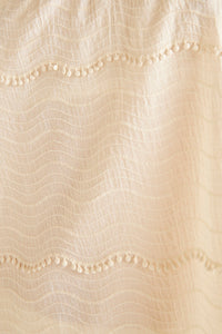 Pijama Short en voile bordado, Marfil