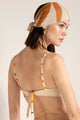 Top bikini con aro, estampado hojas