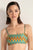 Top strapless con estampado de zig zag multicolor
