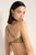 Top strapless con estampado de zig zag multicolor