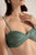 Top strapless entorchado en lurex, Color Verde
