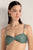 Top strapless entorchado en lurex, Color Verde