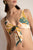 Top triángulo ancho con estampado de hojas