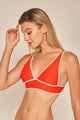 Top triángulo Color Naranja/Marfil