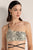 Top un hombro, estampado con textura, Color Negro/Marfil