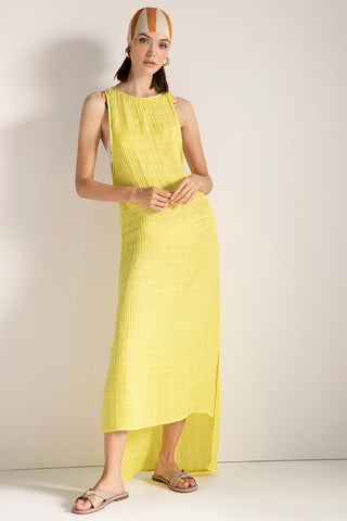 Vestido largo Amarillo Neón