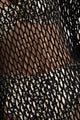 Vestido largo recto en tejido lycra con malla negra