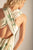 Vestido largo en lino con estampado color verde