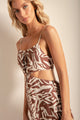 Vestido largo en viscosa con estampado africano