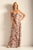 Vestido largo en viscosa con estampado africano