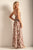 Vestido largo en viscosa con estampado africano