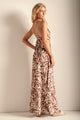 Vestido largo en viscosa con estampado africano