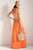 Vestido largo en lino, Color Coral