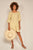 Vestido corto Amarillo en algodón con cuadros